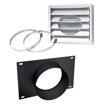 5"Ø FRESH AIR INTAKE KIT FOR WOOD STOVE ON PEDESTAL AC01336