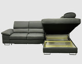 Maxima House COSTA Leather Sectional Sleeper Sofa, Right Corner