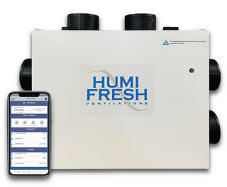 HumiFresh® Hybrid 200 - Whole Home Ventilation and Energy Recovery System and Hybrid 200 App