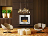 Eco-Feu Wynn - 36" UL LISTED Wall Mounted / Built-In Ethanol Fireplace Stainless Steel WU-00072-SS