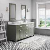 Water Creation Madison 72 In. Double Sink Carrara White Marble Countertop Vanity Madison72In_EPW