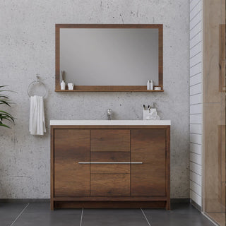 Alya Bath Sortino 48" Modern Bathroom Vanity, Rosewood AB-MD648-RW