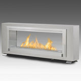 Eco-Feu Santa Cruz 2-Sided 63" Built-In / Free Standing See-Through Ethanol Fireplace Stainless Steel WS-00081-SS