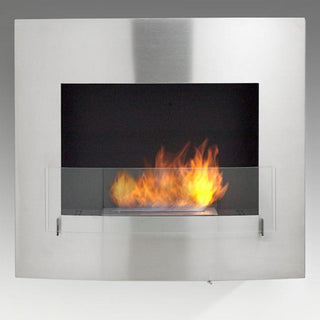 Eco-Feu Wynn - 36" UL LISTED Wall Mounted / Built-In Ethanol Fireplace Stainless Steel WU-00072-SS