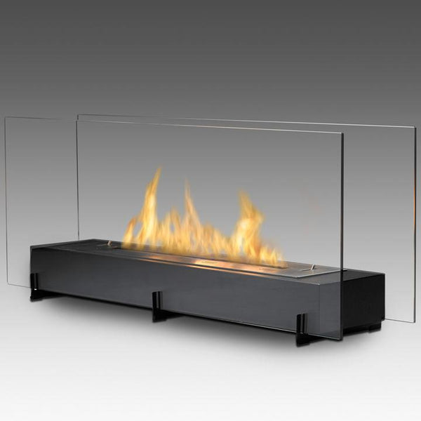 Eco-Feu Vision II 38" Free Standing Fireplace Matte Black Vision 2 WS-00096-BS