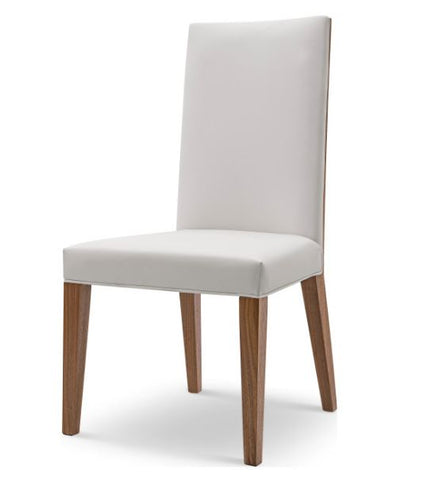 Greg Sheres Lauren Dining Chair Walnut With Cream Leather