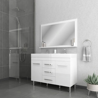 Alya Bath Ripley 48" White Double Vanity with Sink AT-8048-W-D