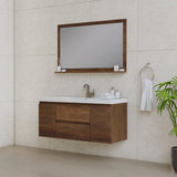 Alya Bath Paterno 48" Modern Wall Mounted Bathroom Vanity, Rosewood AB-MOF48-RW