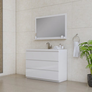 Alya Bath Paterno 48" Modern Freestanding Bathroom Vanity, White AB-MOA48-W