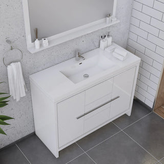 Alya Bath Sortino 48" Modern Bathroom Vanity, White AB-MD648-W