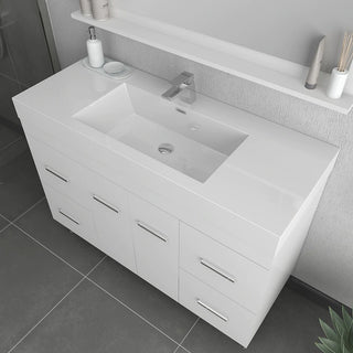 Alya Bath Ripley 48" White Vanity with Sink AT-8042-W