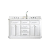 Water Creation Palace 60 In. Quartz Countertop with Chrome Pulls and Knobs Vanity Palace60In_Chrome