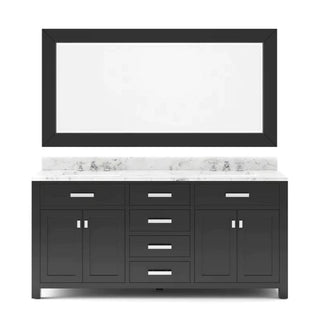 Water Creation Madison 72 In. Double Sink Carrara White Marble Countertop Vanity Madison72In_EPW