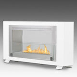 Eco-Feu Montreal 42" 2-Sided Free Standing / Built-In Ethanol Fireplace Gloss White WS-00139-SW