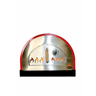 WPPO Hybrid 25% Wood/Gas-Fired Oven/Pizza Oven - Red includes Gas WKE-04G-RED