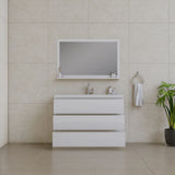 Alya Bath Paterno 48" Modern Freestanding Bathroom Vanity, White AB-MOA48-W