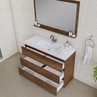 Alya Bath Paterno 48" Modern Freestanding Bathroom Vanity, Rosewood AB-MOA48-RW