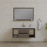 Alya Bath Paterno 48" Modern Wall Mounted Bathroom Vanity, Gray AB-MOF48-G