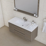 Alya Bath Paterno 48" Modern Wall Mounted Bathroom Vanity, Gray AB-MOF48-G