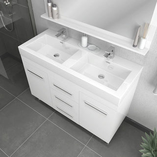 Alya Bath Ripley 48" White Double Vanity with Sink AT-8048-W-D