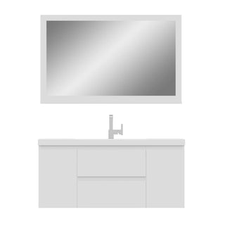 Alya Bath Paterno 48" Modern Wall Mounted Bathroom Vanity, White AB-MOF48-W