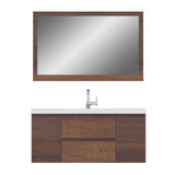 Alya Bath Paterno 48" Modern Wall Mounted Bathroom Vanity, Rosewood AB-MOF48-RW