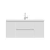 Alya Bath Paterno 48" Modern Wall Mounted Bathroom Vanity, White AB-MOF48-W