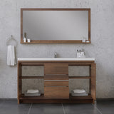 Alya Bath Sortino 60" Single Modern Bathroom Vanity, Rosewood AB-MD660S-RW