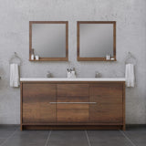 Alya Bath Sortino 72" Double Modern Bathroom Vanity, Rosewood AB-MD672-RW