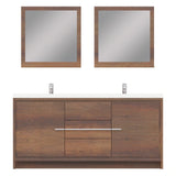 Alya Bath Sortino 72" Double Modern Bathroom Vanity, Rosewood AB-MD672-RW