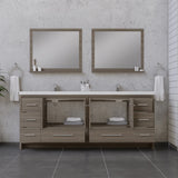 Alya Bath Sortino 84" Double Modern Bathroom Vanity, Gray AB-MD684-G