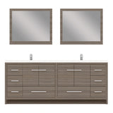 Alya Bath Sortino 84" Double Modern Bathroom Vanity, Gray AB-MD684-G