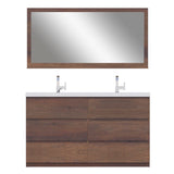 Alya Bath Paterno 60" Modern Freestanding Double Bathroom Vanity, Rosewood AB-MOA60D-RW