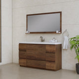 Alya Bath Paterno 60" Single Modern Freestanding Bathroom Vanity, Rosewood AB-MOA60S-RW