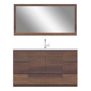 Alya Bath Paterno 60" Single Modern Freestanding Bathroom Vanity, Rosewood AB-MOA60S-RW