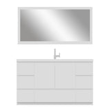 Alya Bath Paterno 60" Single Modern Freestanding Bathroom Vanity, White AB-MOA60S-W