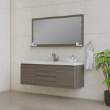Alya Bath Paterno 60" Single Modern Wall Mounted Bathroom Vanity, Gray AB-MOF60S-WB