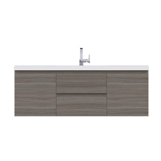 Alya Bath Paterno 60" Single Modern Wall Mounted Bathroom Vanity, Gray AB-MOF60S-WB