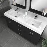 Alya Bath Ripley 56" Black Double Vanity with Sink AT-8043-B-D