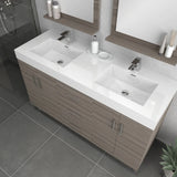 Alya Bath Ripley 56" Gray Double Vanity with Sink AT-8043-G-D