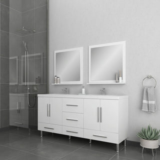 Alya Bath Ripley 67" White Double Vanity with Sink AT-8063-W