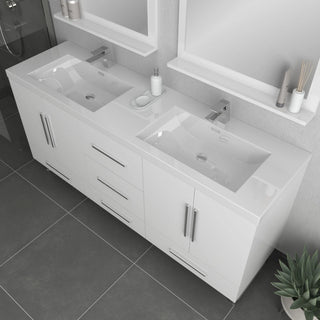 Alya Bath Ripley 67" White Double Vanity with Sink AT-8063-W