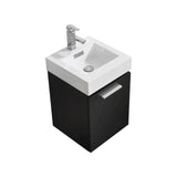 KubeBath Bliss 16” Single Sink Wall Mount Modern Vanity BSL16