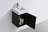 KubeBath Bliss 16” Single Sink Wall Mount Modern Vanity BSL16