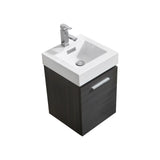 KubeBath Bliss 16” Single Sink Wall Mount Modern Vanity BSL16