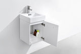 KubeBath Bliss 16” Single Sink Wall Mount Modern Vanity BSL16
