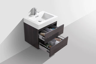 KubeBath Bliss 24” Single Sink Wall Mount Modern Vanity BSL24