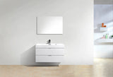 KubeBath Bliss 40” Single Sink Wall Mount Modern Vanity BSL40