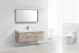 KubeBath Bliss 60” Single Sink Wall Mount Modern Vanity BSL60S