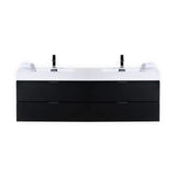 KubeBath Bliss 80” Double Sink Wall Mount Modern Vanity BSL80D